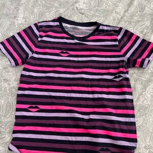 Kate Spade Pink and Purple Striped Tee